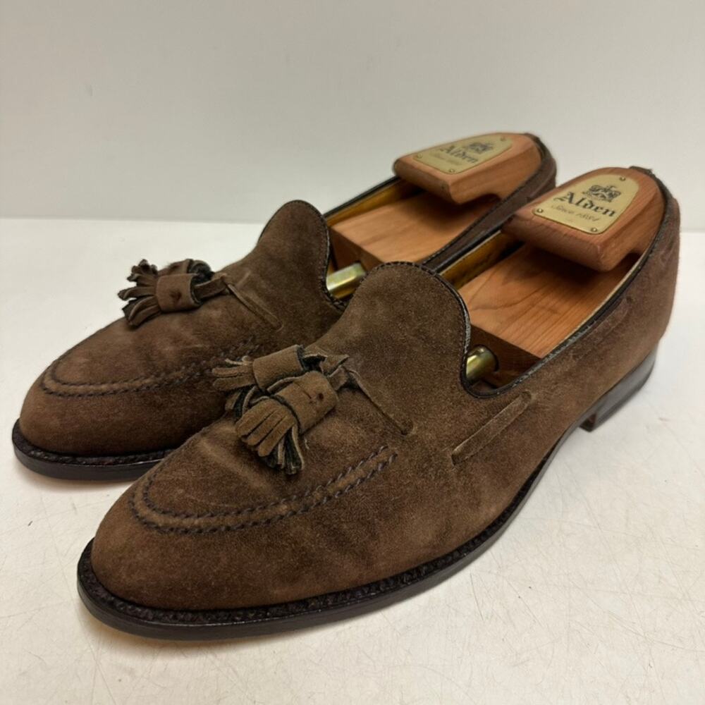 FULLY RESOLED Alden 6534 Mocha Suede Tassel Loafer VTG Made in USA 9 AA/B